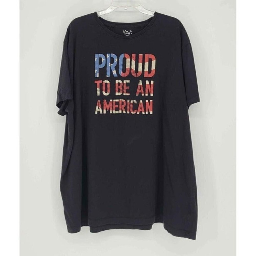 Patriotic Womans Plus Size Proud To Be American Graphic T-Shirt Top Size XXXL